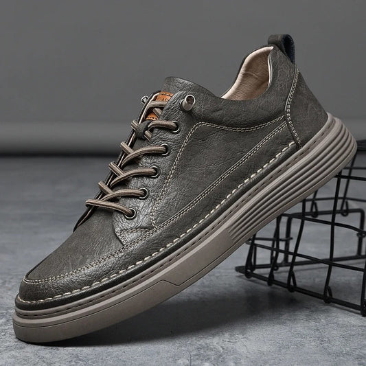 Men's Leather Sneakers Classic Durable Design for Everyday Wear 0