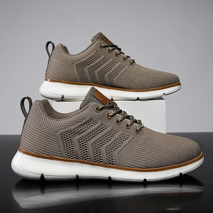 Men's Lightweight Sneakers Breathable Knit Upper Design 1