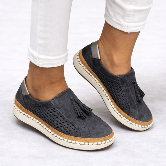 Women’s Slip-On Shoes Lightweight Supportive Design with Tassel Detail 1