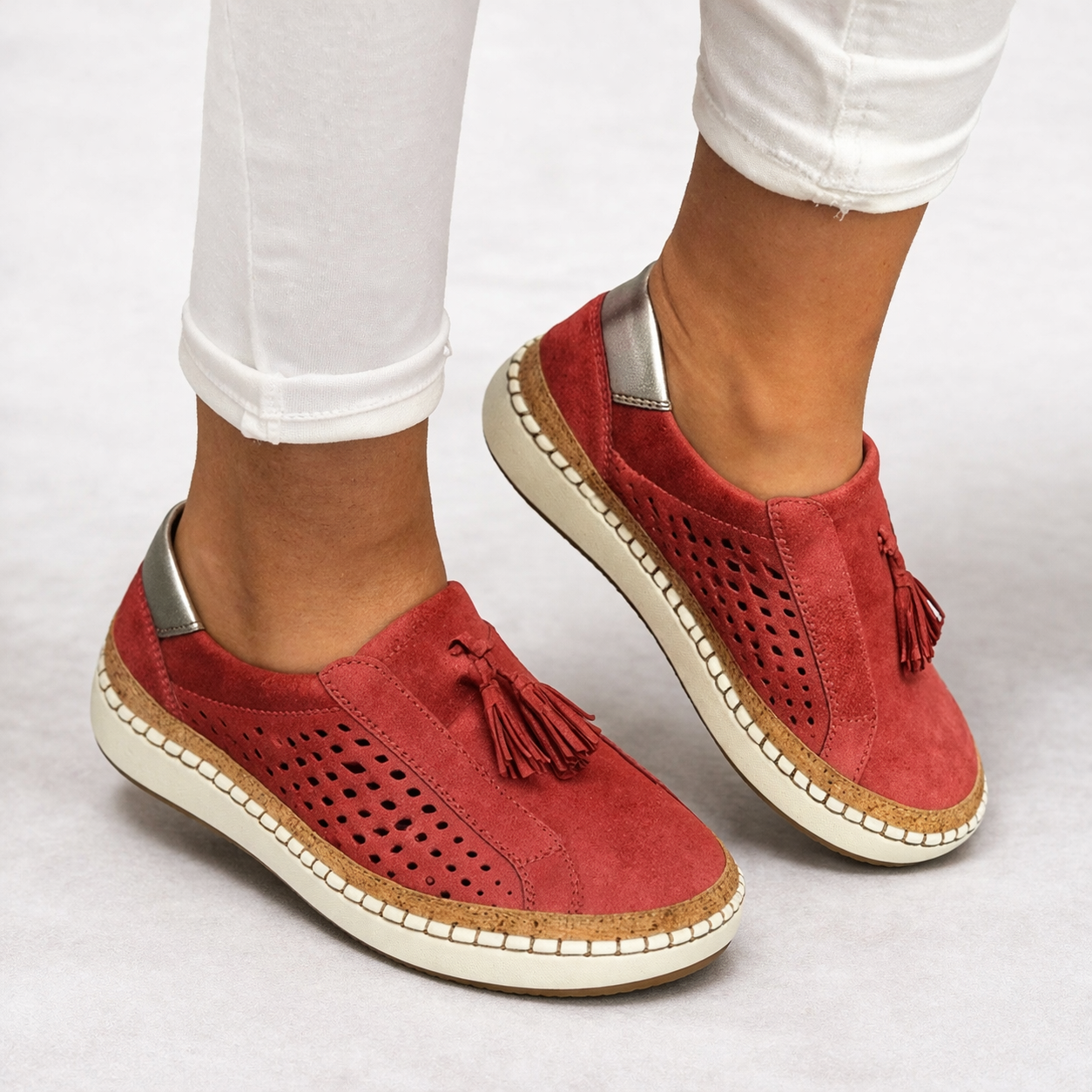 Women’s Slip-On Shoes Lightweight Supportive Design with Tassel Detail 3
